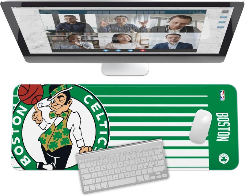 SOAR NBA Multifunctional Desk Mat for Desktop, (31.5"x12") - Ultra Soft Fabric with Non-Slip Rubber Backer - Water Resistant & Durable Nylon Stitching - Image 1